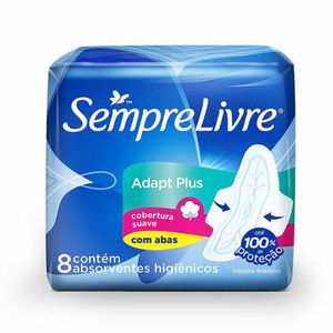 SEMPRE LIVRE ABSORVENTE ADAPT MAX COM ABAS x 8