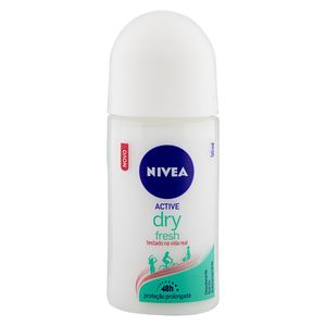 NIVEA ROLL ON DESODORANTE FEMININO 48H ACTIVE DRY FRESH 50 ML x 1