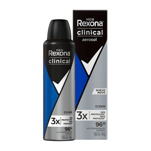 Desodorante Antitranspirante Rexona Clinical Aerosol Men Clear 150ml