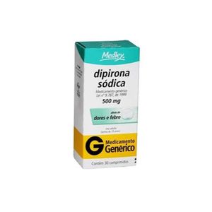 Dipirona Monoidratada 500mg 30 comprimidos Medley