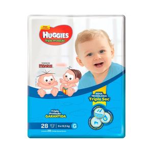 HUGGIES FRALDA DESCARTAVEL TRIPLA PROTECAO TAMANHO G x 28