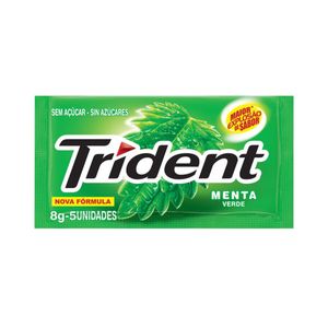 TRIDENT GOMA DE MASCAR MENTA/MENTA VERDE 8 G x 5