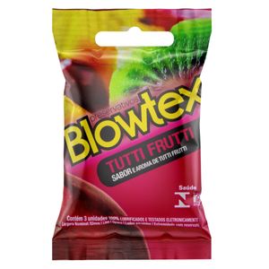 BLOWTEX SACHE PRESERVATIVO LUBRIFICADO TUTTI FRUTTI x 3