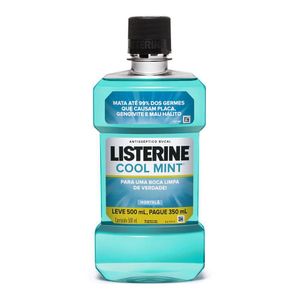 LISTERINE ANTISEPT LIQUIDO COOL MINT LEVE 500ML PAGUE 350ML 500 ML x 1
