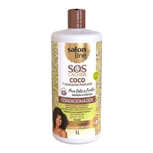 SALON LINE CONDICIONADOR SOS CACHOS COCO TRATAMENTO PROFUNDO 1 L x 1