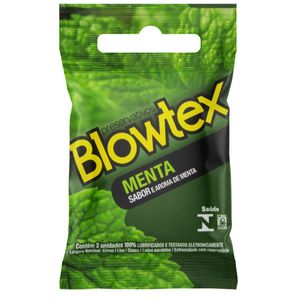 BLOWTEX SACHE PRESERVATIVO LUBRIFICADO MENTA x 3