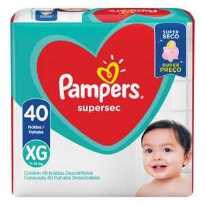 PAMPERS FRALDA SUPERSEC XG x 40