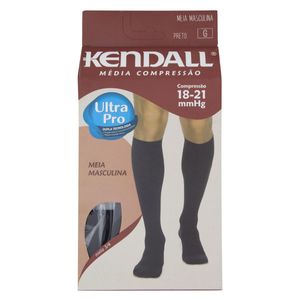 KENDALL 18-21 MEIA MASCULINA 3/4 MEDIA COMPRESSAO PONTEIRA PRETO TAMANHO G x 1