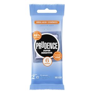 PRUDENCE SUP SENSI SACHE PRESERVATIVO LUBRIFICADO x 6