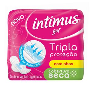 INTIMUS GEL ABSORVENTE ULTRA PROTECAO SECA NORMAL COM ABAS x 8
