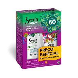 Kit Protetor Solar Sveda FPS60 Corporal 200 ml + Kids 125 ml