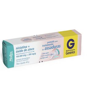 Pomada para Assaduras Medley Nistatina 100000UI/g + Oxido de Zinco 200mg 60g