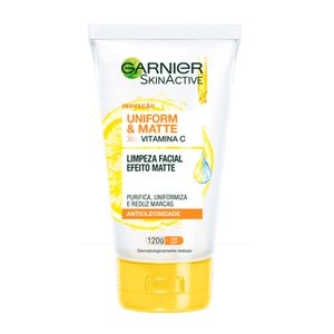 GARNIER SKINACTIVE SABONETE LIQUIDO FACIAL UNIFORM E MATTE 120 G x 1