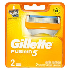GILLETTE FUSION 5 CARGA BARBEAR MASCULINO 5 LAMINAS x 2