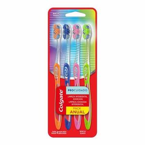 COLGATE ESCOVA DENTAL PRO CUIDADO MACIA SUAVE x 4