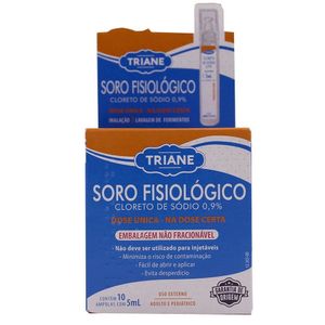 TRIANE AMPOLA SORO FISIOLOGICO 0.9% 5 ML x 10