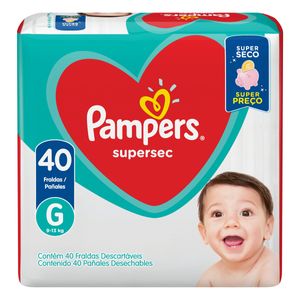PAMPERS FRALDA SUPERSEC GRANDE x 40