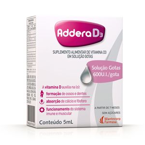 ADDERA GOTAS D3 600IU 5 ML x 1
