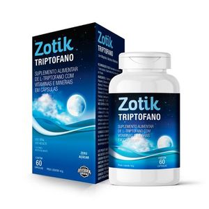 Suplemento Alimentar Zotik Triptofano 500mg C/ 60 Caps
