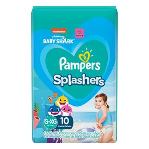 PAMPERS FRALDA SPLASHERS TAMANHO G x 10