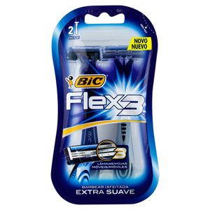 Bic FleC/3Aparelho Barbear Masculino Extra Suave Azul C/2