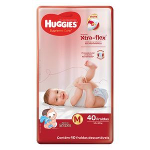 HUGGIES SUPRE CARE FRALDA MEGA TAMANHO M x 40