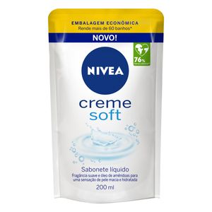 NIVEA SABONETE LIQUIDO CREME SOFT CORPO REFIL 200 ML x 1
