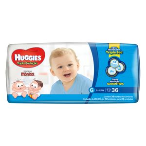 HUGGIES FRALDA DESCARTAVEL TRIPLA PROTECAO MEGA TAMANHO G x 36