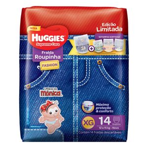 HUGGIES SUPRE CARE FRALDA ROUPINHA XG x 14