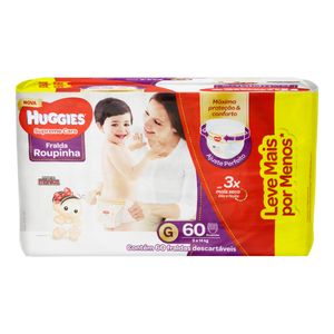 HUGGIES SUPRE CARE FRALDA ROUPINHA G MEGA x 60