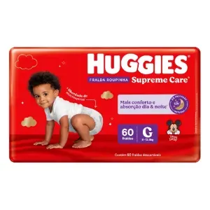 Fralda Roupinha Huggies Supreme Care Hiper G 60 Unidades