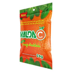 Bala De Gelatina Laranja Mentolada Valda C Pacote 24G
