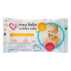 MEU BEBE MINH VIDA LENCO UMEDECIDO x 90