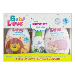 NUTRIEX KIT INFANTIL BEBE LOVE SHAMPOO 240ML+CONDICIONADOR 220ML+GRATIS COLONIA 30ML 490 ML x 1