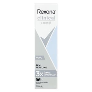 Desodorante Antitranspirante Rexona Clinical Aerosol Sem Perfume 150ml