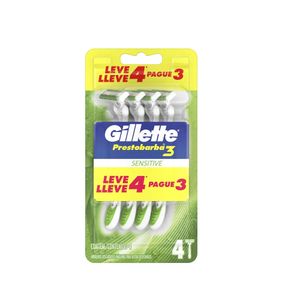 GILLETTE PRESTOB 3 APARELHO DE BARBEAR SENSECARE LEVE 4 PAGUE 3 x 4