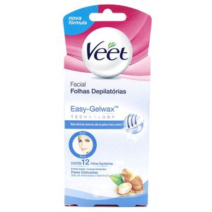 VEET CERA FACIAL PELE DELICADA x 12