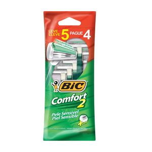 Aparelho Barbear Bic C/5 Comfort Twin Leve 5 Pague 4 Unit