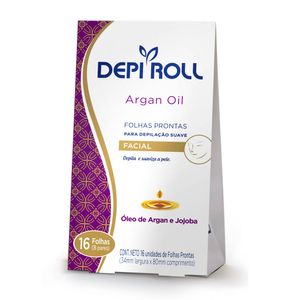 DEPI ROLL FOLHAS PRONTAS DEPILATORIA FACIAL OLEO DE ARGAN x 16