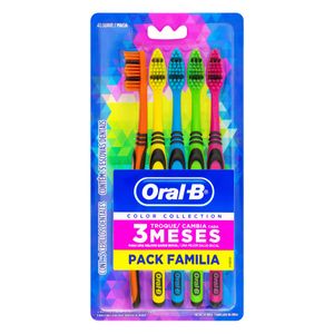 ORAL-B ESCOVA DENTAL COLOR COLLECTION 40 MACIA PACK FAMILIA x 5