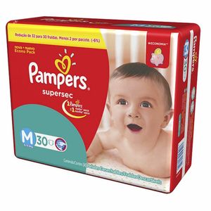 PAMPERS FRALDA SUPERSEC ECONOMICO M x 30