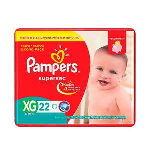 PAMPERS FRALDA SUPERSEC ECONOMICO XG x 22