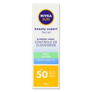 NIVEA SUN CREME PROTETOR SOLAR FACIAL FPS50 BEAUTY EXPERT PELE OLEOSA 50 G x 1
