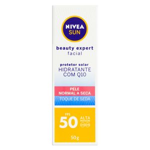 NIVEA SUN CREME PROTETOR SOLAR FACIAL FPS50 BEAUTY EXPERT PELE NORMAL A SECA 50 G x 1
