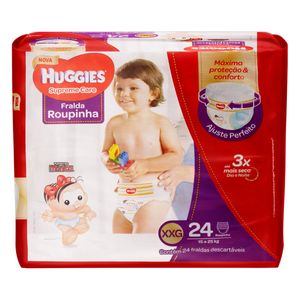 HUGGIES SUPRE CARE FRALDA ROUPINHA XXG MEGA x 24