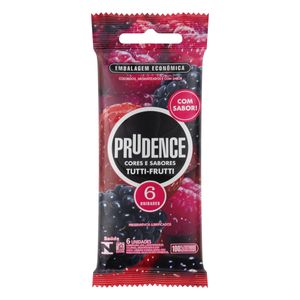 PRUDENCE COR E SAB SACHE PRESERVATIVO LUBRIFICADO TUTTI-FRUTTI x 6