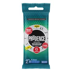 PRUDENCE SACHE PRESERVATIVO SENSACOES TEXTURIZADO RETARDANTE x 6