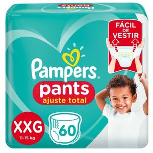 PAMPERS FRALDA PANTS AJUSTE TOTAL TAMANHO XXG x 60