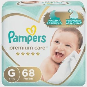 PAMPERS FRALDAS PREMIUM CARE JUMBO G x 68