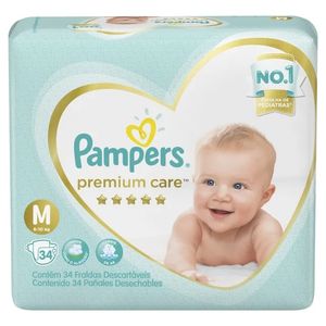 PAMPERS FRALDA PREMIUM CARE JUMBO TAMANHO M x 80
